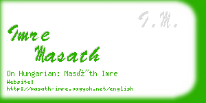 imre masath business card